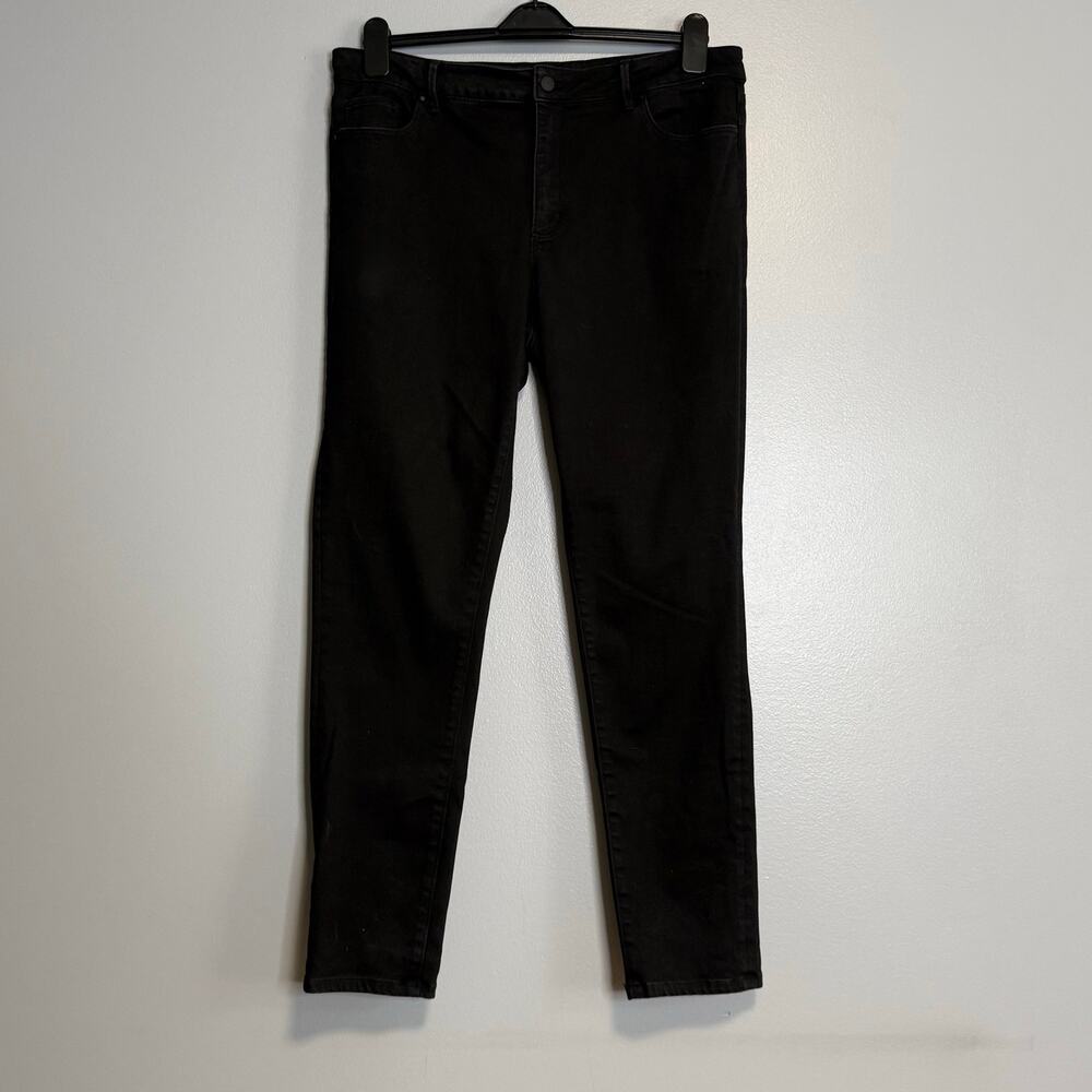 Ann Taylor The Skinny Curvy Fit Black High Rise Jeans 16T Tall